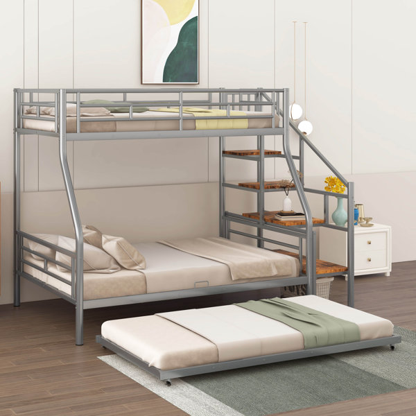 Mason & Marbles Asael Twin over Full Metal Futon Bunk Bed with Trundle